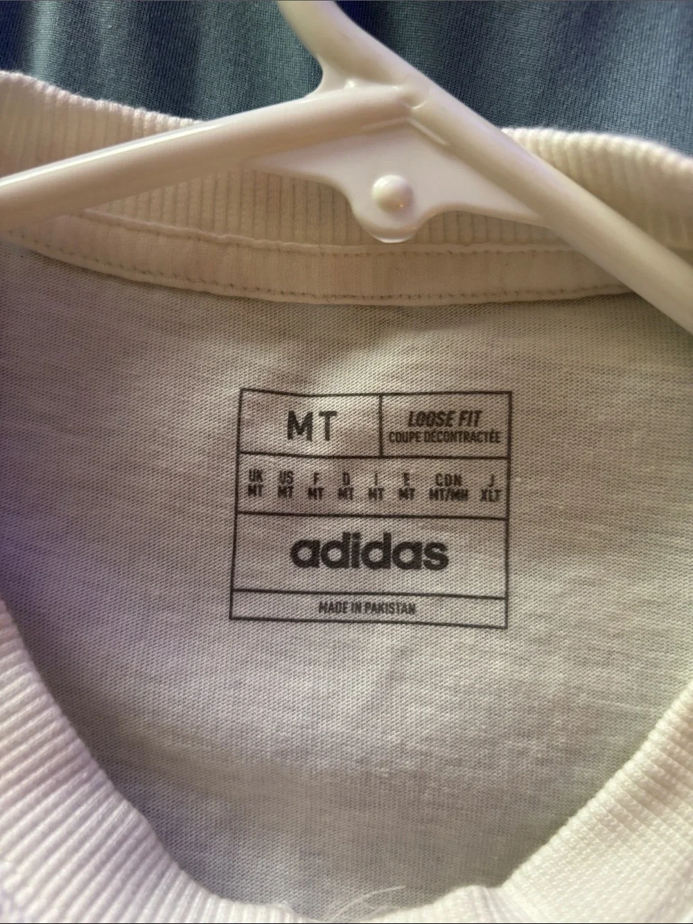 adidas White Crewneck Tee with Subtle Embroidered Logo